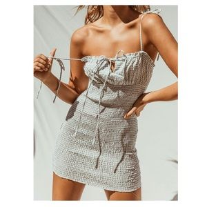 Princess Polly Korina Mini Dress - Gingham Green